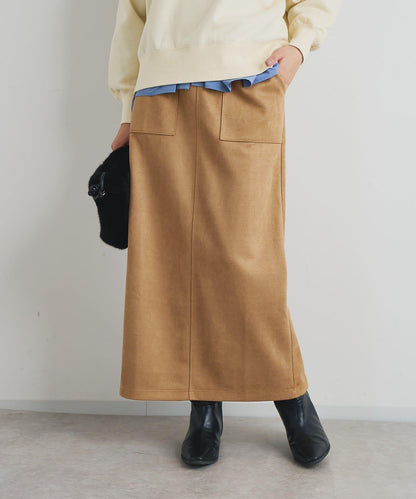 《女性優雅身形》棉花糖絨面窄身半身裙