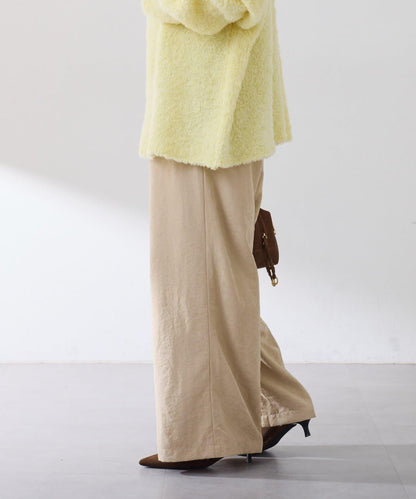 【可調節腰圍】桃色休閒褲