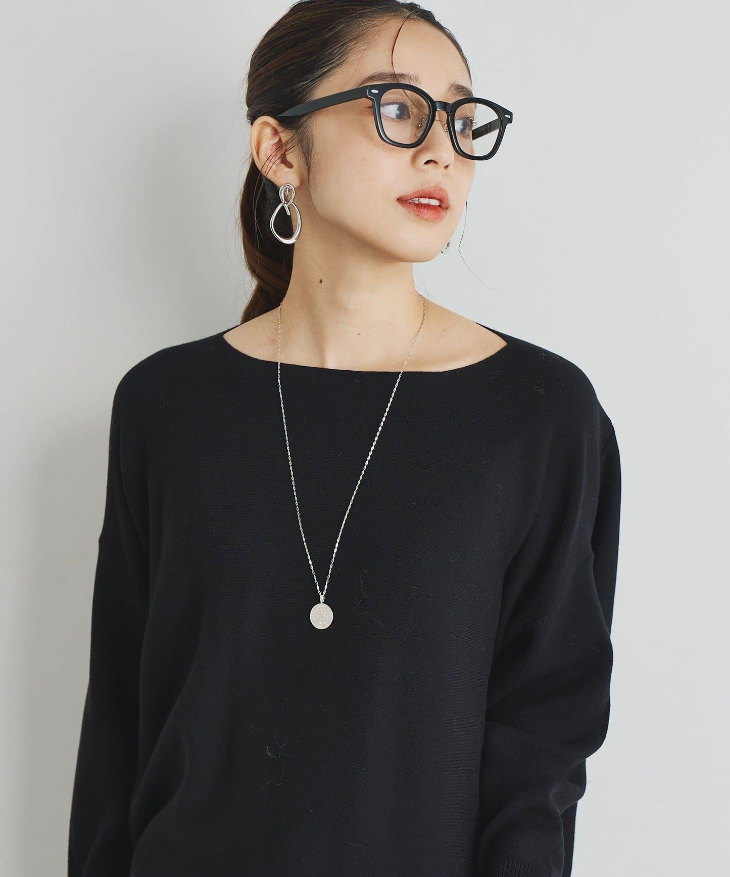 《著回し力抜群》14針高密度圓弧下襬套頭衫