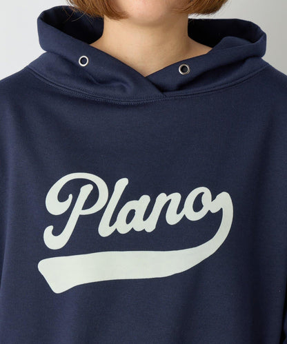 大人休閒風格內襯毛圈布標誌設計圓領套頭衫