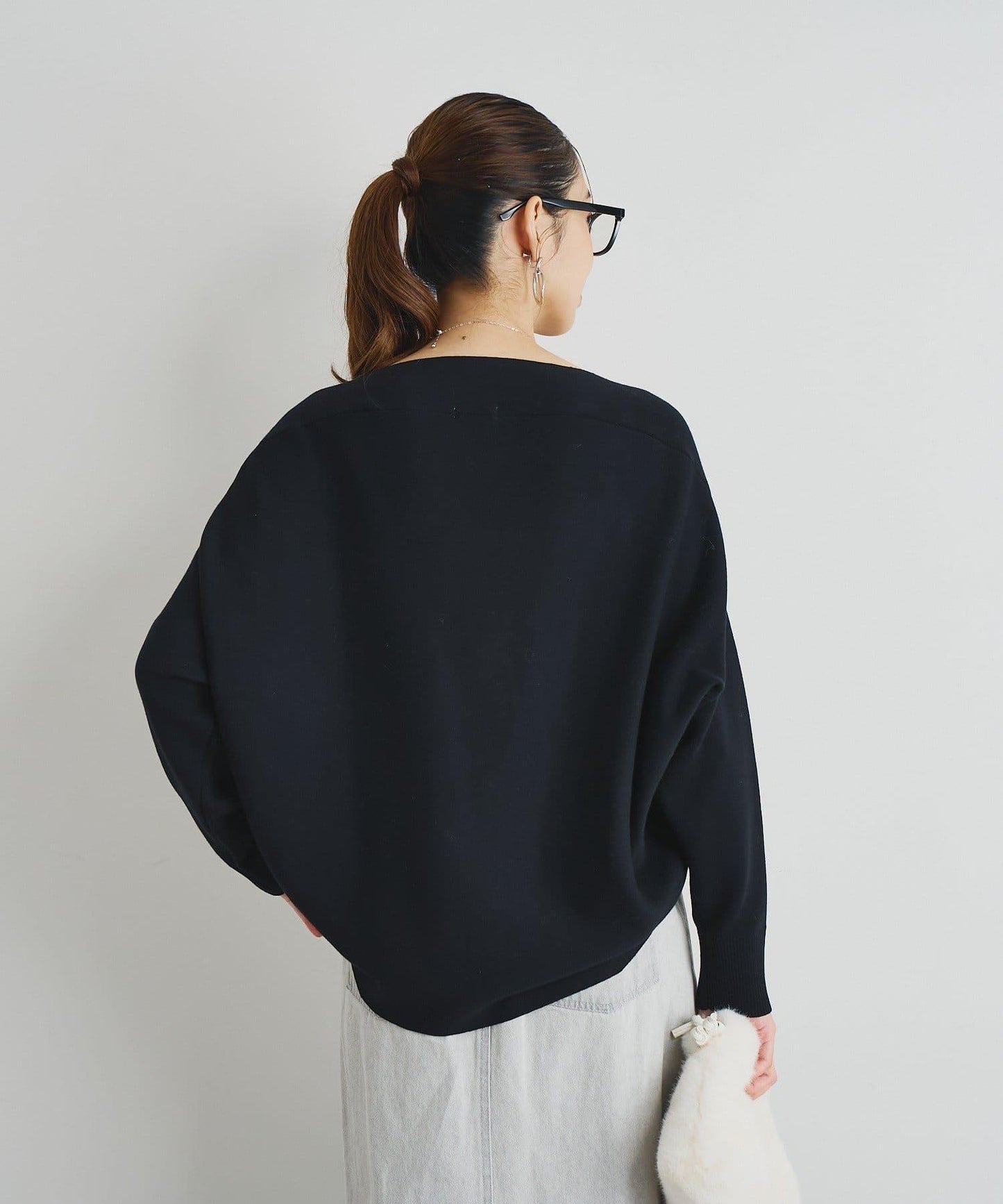 《著回し力抜群》14針高密度圓弧下襬套頭衫