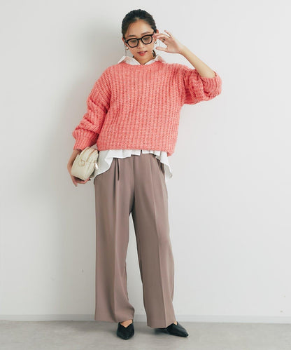 《ふわふわな著心地》粗花呢毛線針織衫