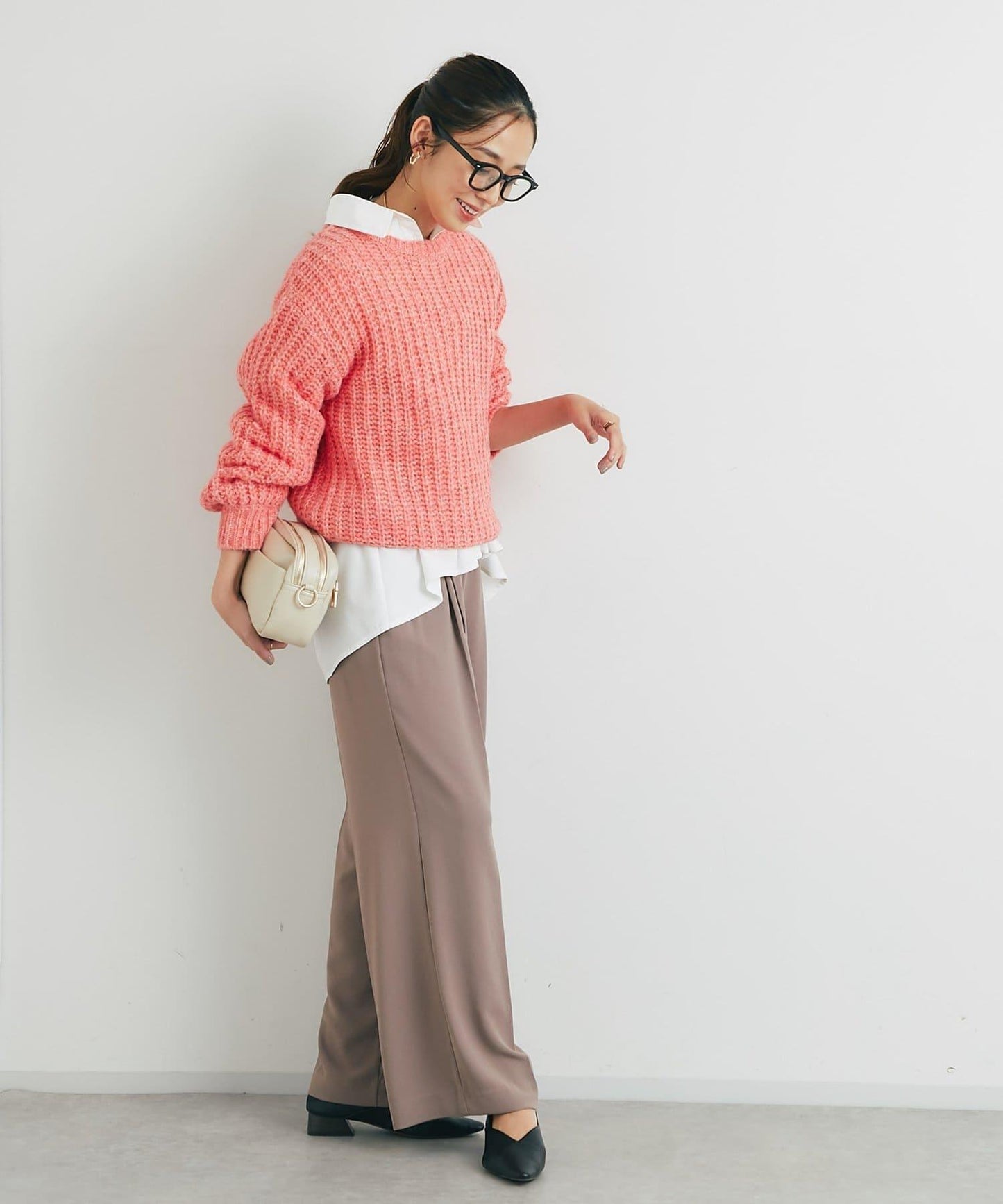 《ふわふわな著心地》粗花呢毛線針織衫