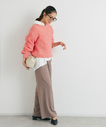 《ふわふわな著心地》粗花呢毛線針織衫