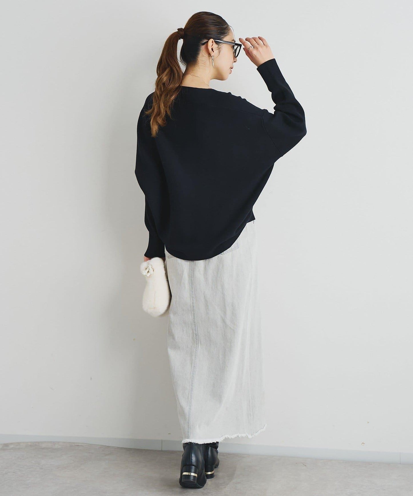 《著回し力抜群》14針高密度圓弧下襬套頭衫