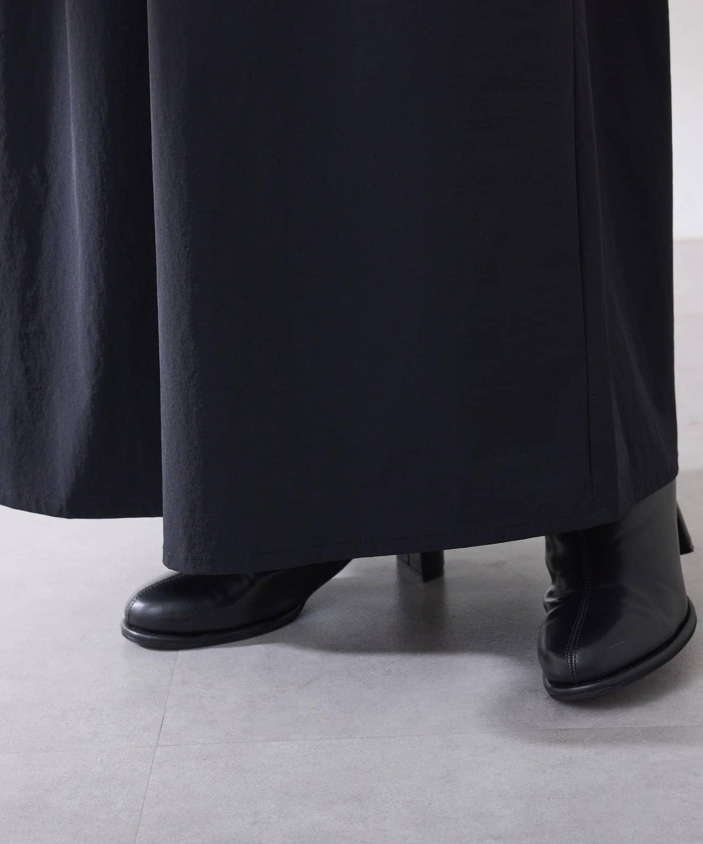 針織拼接喇叭連衣裙