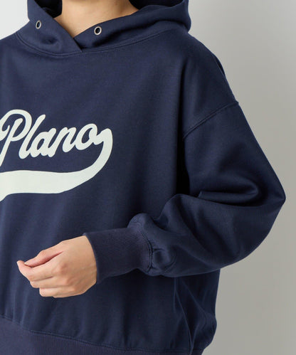 大人休閒風格內襯毛圈布標誌設計圓領套頭衫