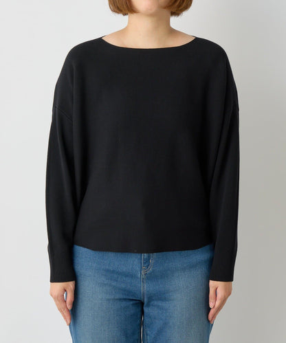 《著回し力抜群》14針高密度圓弧下襬套頭衫