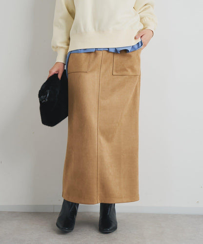 《女性優雅身形》棉花糖絨面窄身半身裙