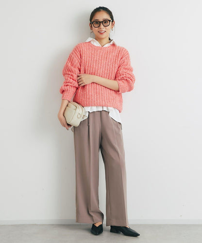 《ふわふわな著心地》粗花呢毛線針織衫