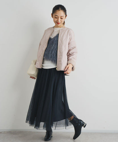 大人女性感羽毛針織背心