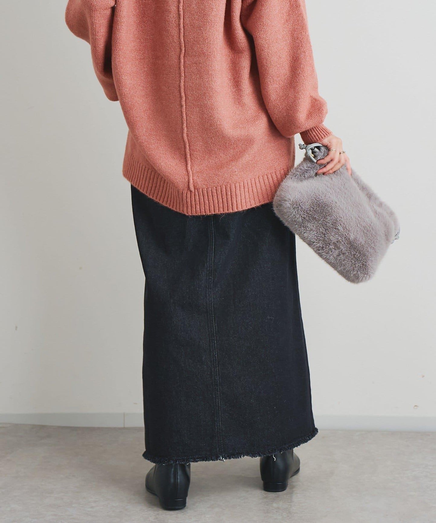 下襬流蘇牛仔半身裙