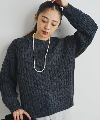 《ふわふわな著心地》粗花呢毛線針織衫