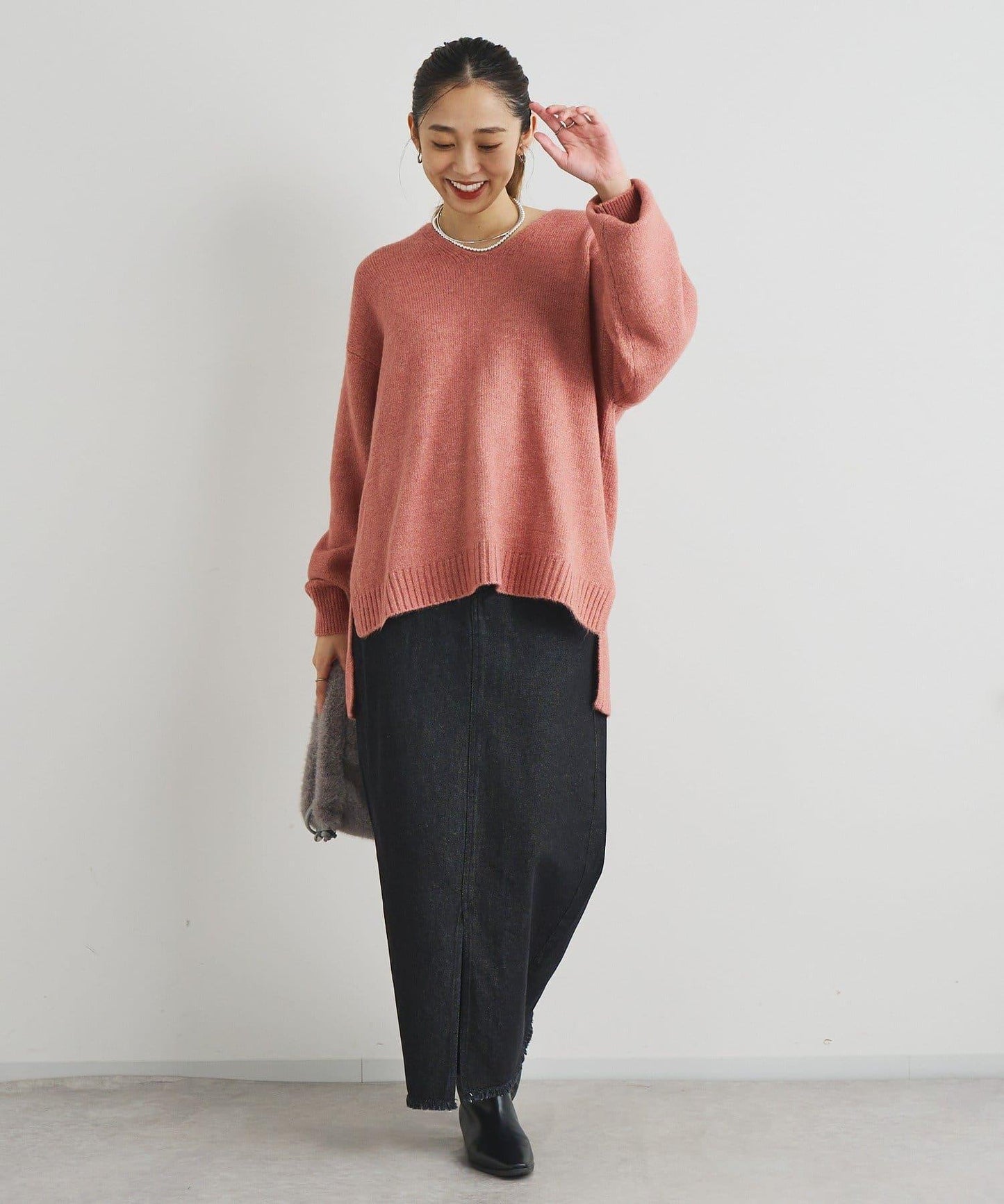 下襬流蘇牛仔半身裙