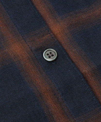 《こなれ感を演出》先染漸變格子襯衫