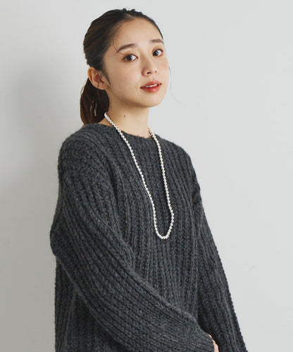 《ふわふわな著心地》粗花呢毛線針織衫