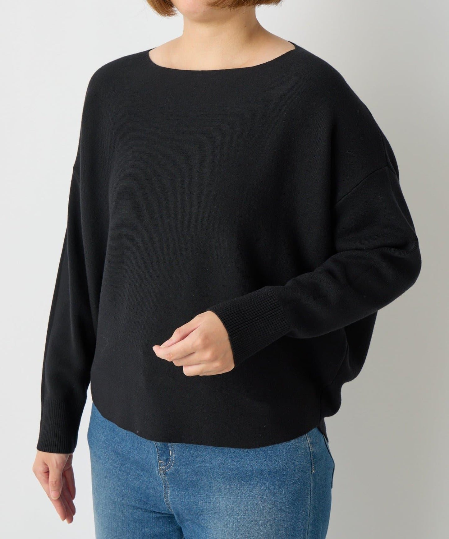 《著回し力抜群》14針高密度圓弧下襬套頭衫