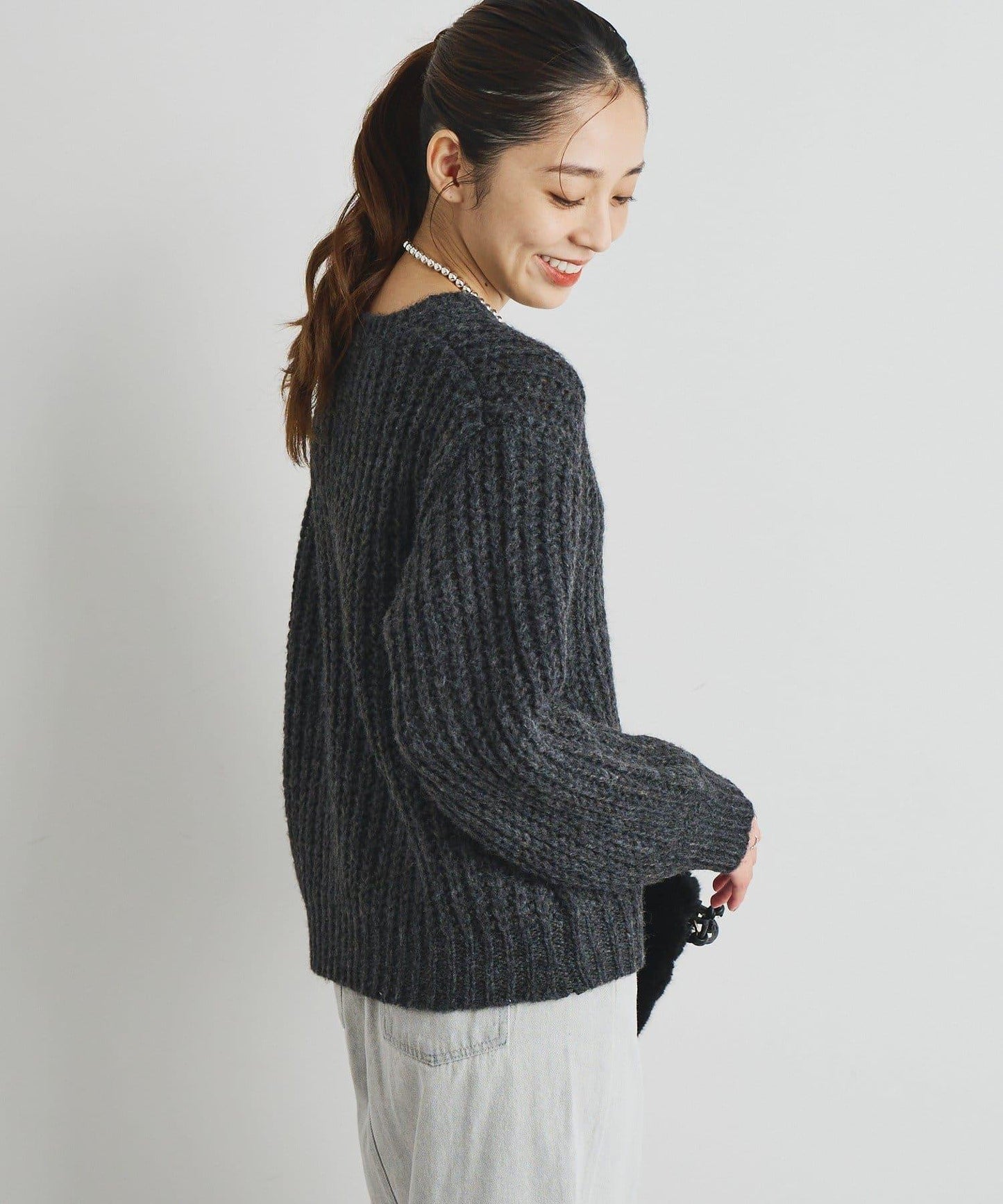 《ふわふわな著心地》粗花呢毛線針織衫