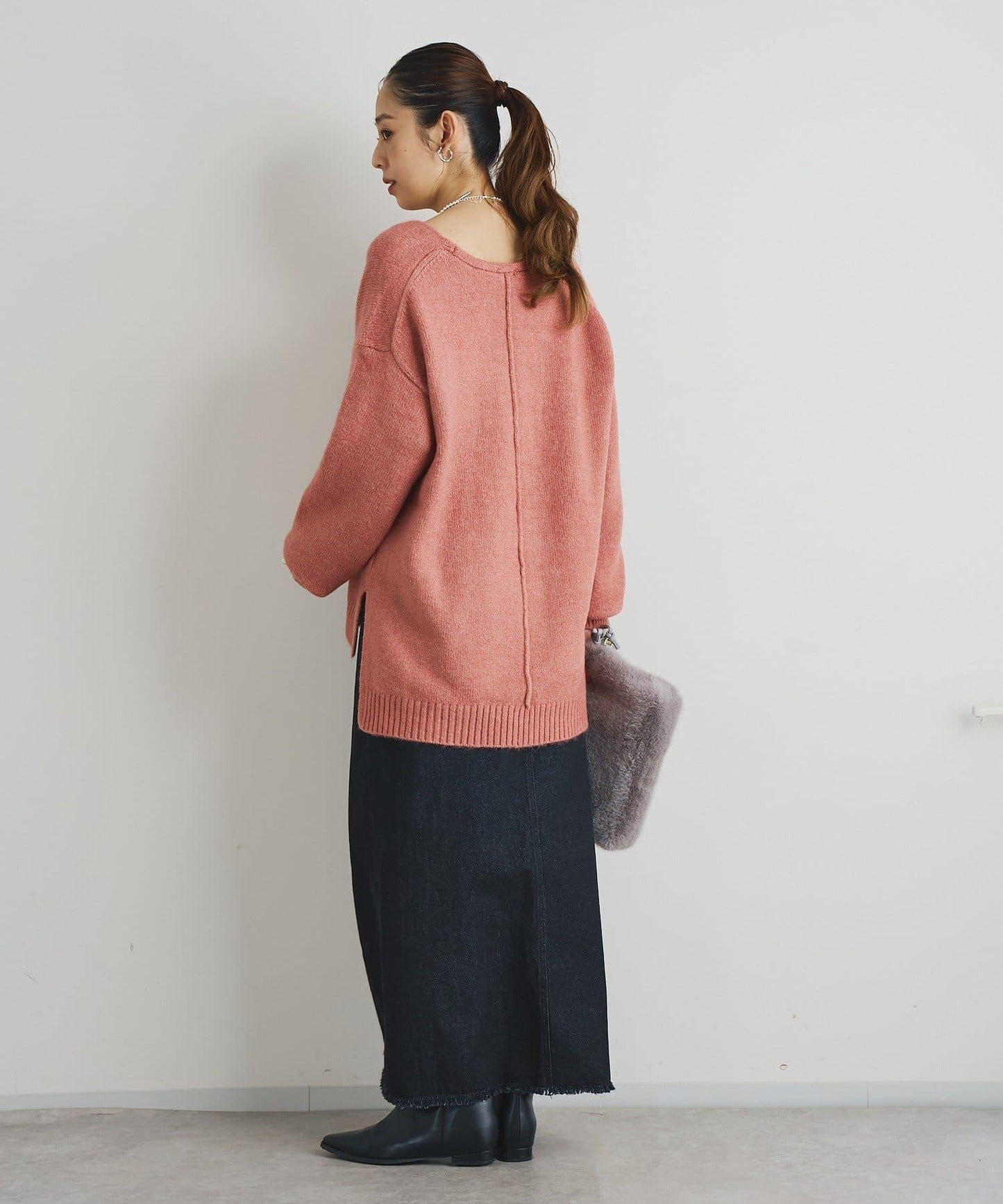 下襬流蘇牛仔半身裙