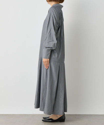 主打款條紋美人魚襯衫連衣裙