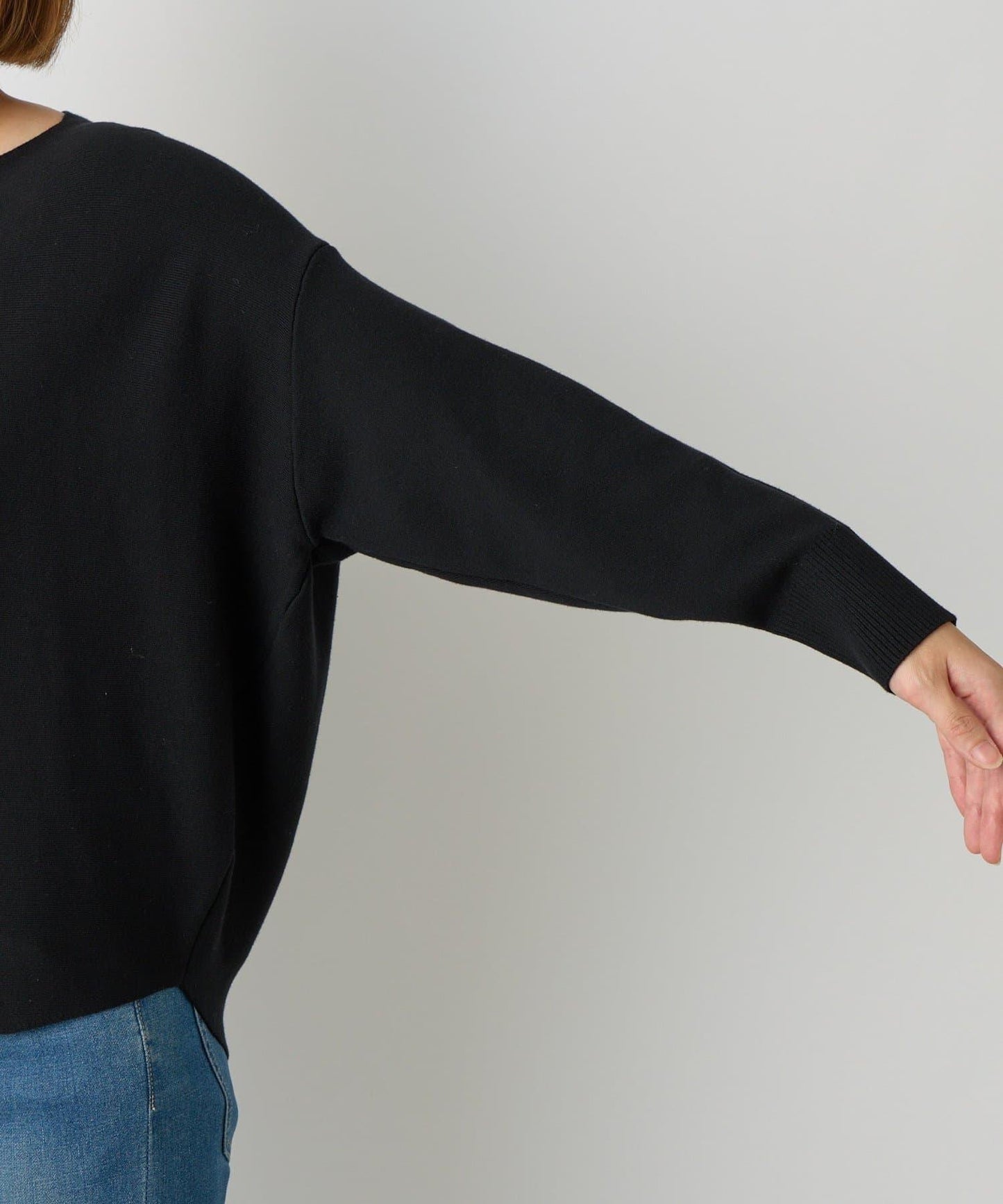 《著回し力抜群》14針高密度圓弧下襬套頭衫