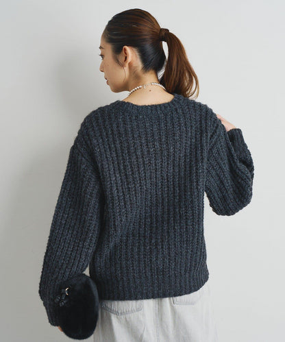 《ふわふわな著心地》粗花呢毛線針織衫