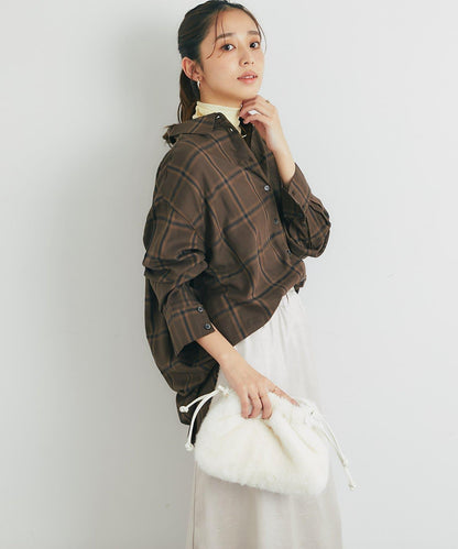 《こなれ感を演出》先染漸變格子襯衫