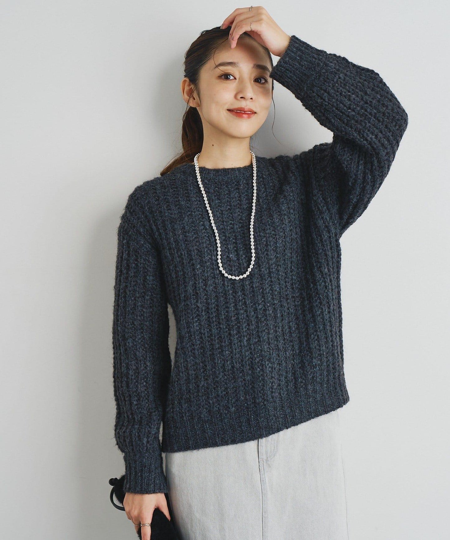 《ふわふわな著心地》粗花呢毛線針織衫