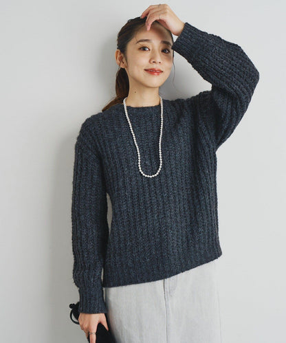 《ふわふわな著心地》粗花呢毛線針織衫