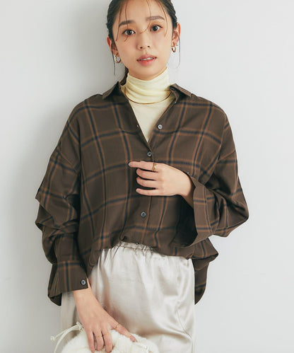 《こなれ感を演出》先染漸變格子襯衫