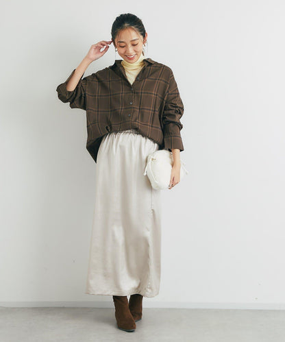 《こなれ感を演出》先染漸變格子襯衫