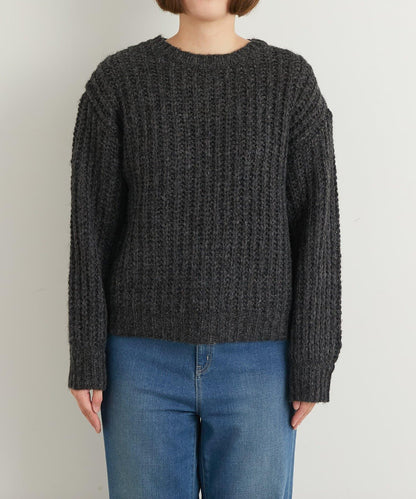 《ふわふわな著心地》粗花呢毛線針織衫