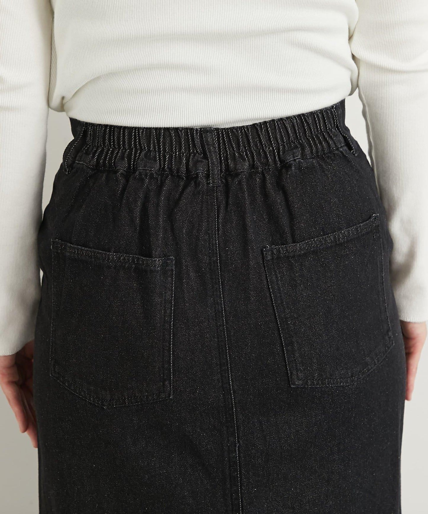 下襬流蘇牛仔半身裙