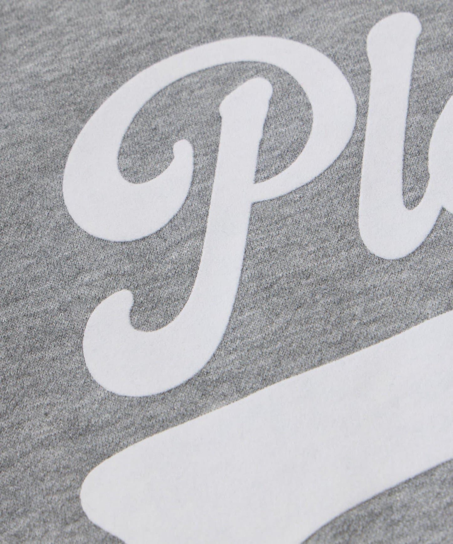 大人休閒風格內襯毛圈布標誌設計圓領套頭衫