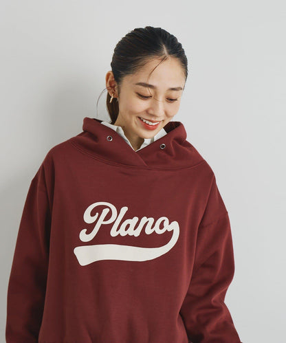 大人休閒風格內襯毛圈布標誌設計圓領套頭衫