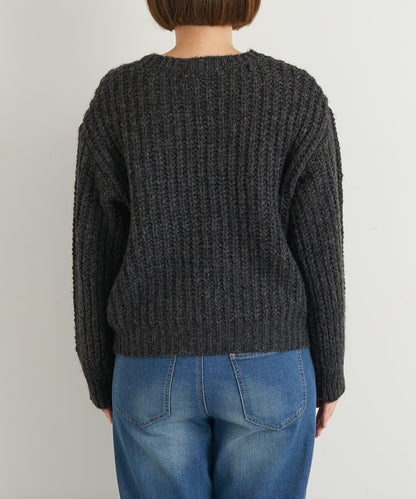 《ふわふわな著心地》粗花呢毛線針織衫