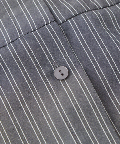 主打款條紋美人魚襯衫連衣裙