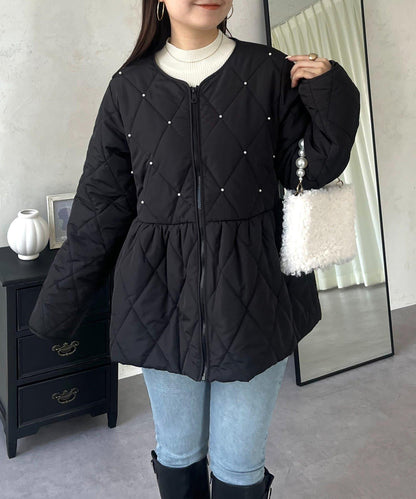 絎縫珍珠荷葉邊短外套