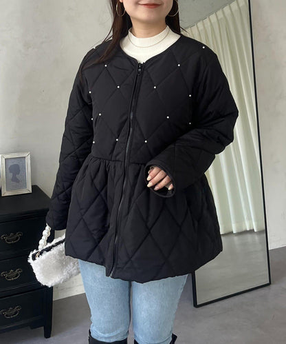 絎縫珍珠荷葉邊短外套