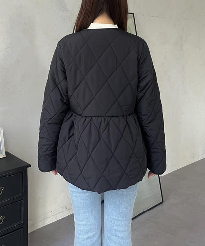 絎縫珍珠荷葉邊短外套