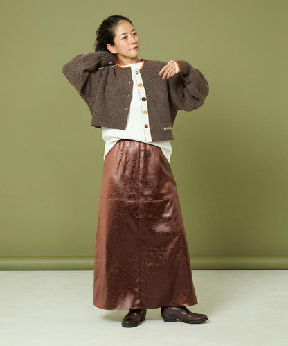 短款拼色針織開衫