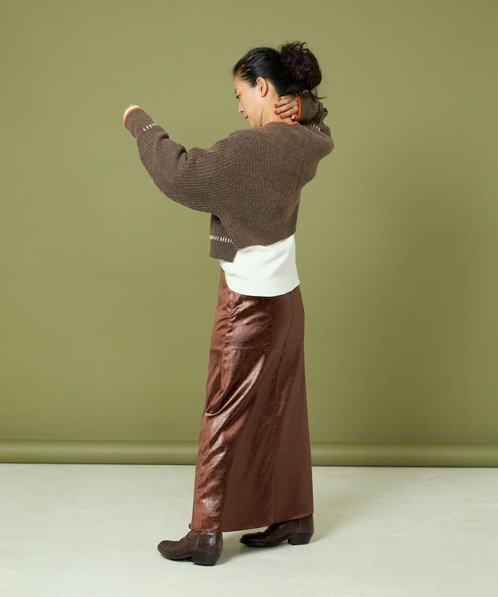 重磅緞面半身裙