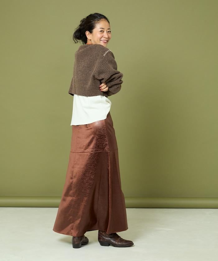 短款拼色針織開衫