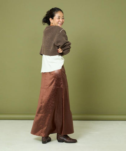 短款拼色針織開衫