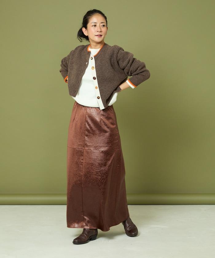 重磅緞面半身裙