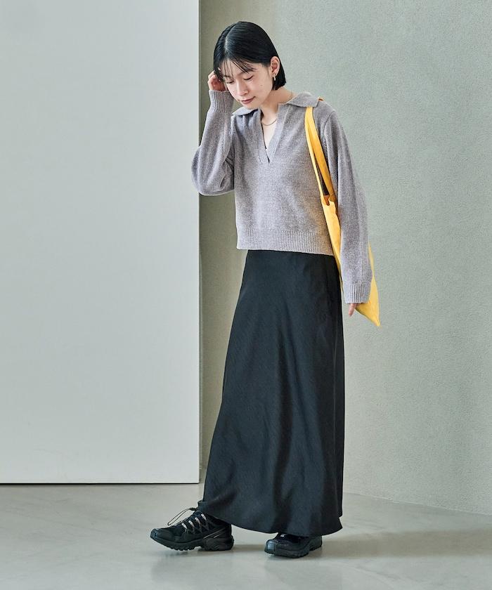 燈芯絨開領翻領針織衫