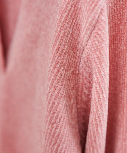 燈芯絨開領翻領針織衫