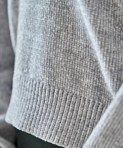 燈芯絨開領翻領針織衫