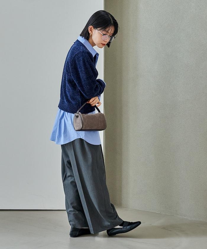 燈芯絨開領翻領針織衫