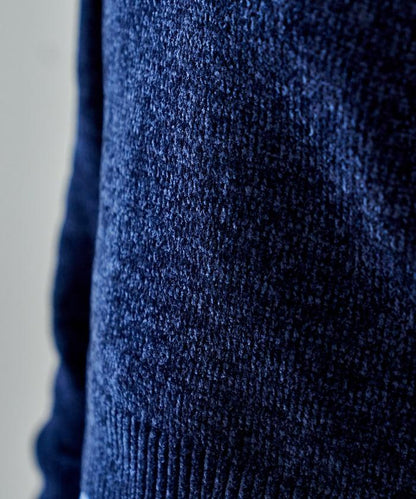 燈芯絨開領翻領針織衫